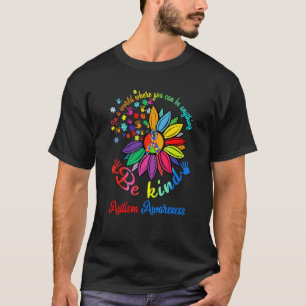 Puzzle Sunflower Be Kind Autism Awareness Mum Supp T-Shirt