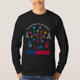 Puzzle Sunflower Be Kind Autism Awareness T-Shirt
