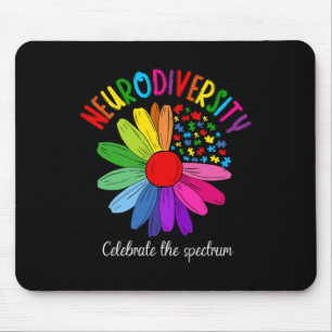 Puzzle Sunflower Embrace Neurodiversity Spectrum A Mouse Mat