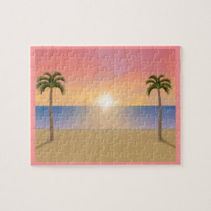 Puzzle: Sunset / Sunrise Beach Scene Jigsaw Puzzle