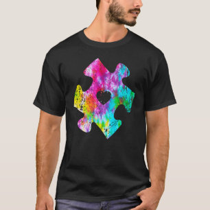 Puzzle Tie Dye Autism Awareness Men Women Kids T-Shirt