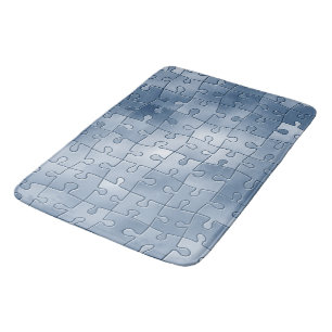 Puzzle tiles bath mat