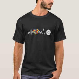 Puzzle Volleyball Support Autism Awareness Men Wom T-Shirt