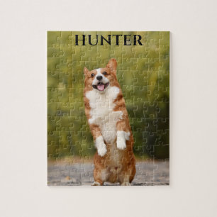 Puzzle with a corgi picture and personalised name.