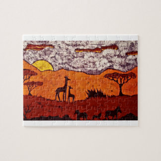 Puzzle with African Landscape