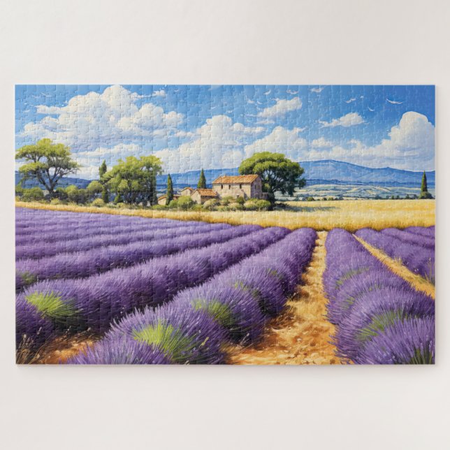Puzzle with charming lavender Provence France (Horizontal)