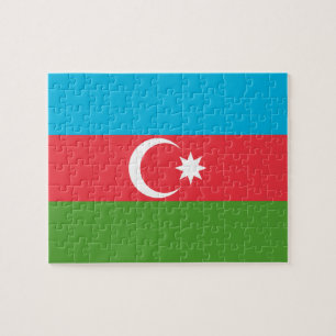 Puzzle with Flag of Azerbaijan