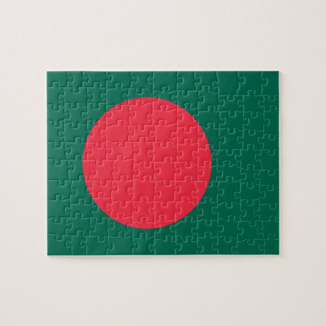 Puzzle with Flag of Bangladesh (Horizontal)