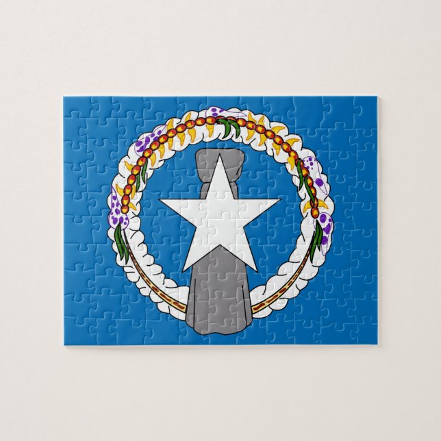 Puzzle with Flag of Northern Mariana Islands (Horizontal)