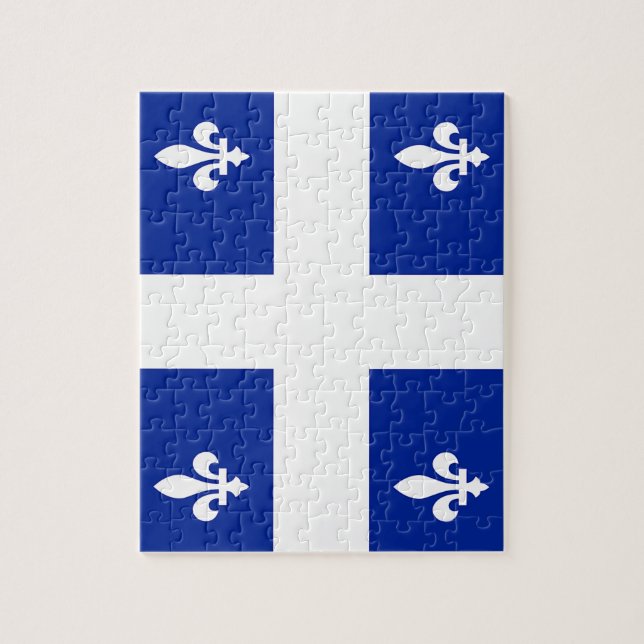 Puzzle with Flag of Quebec, Canada (Vertical)