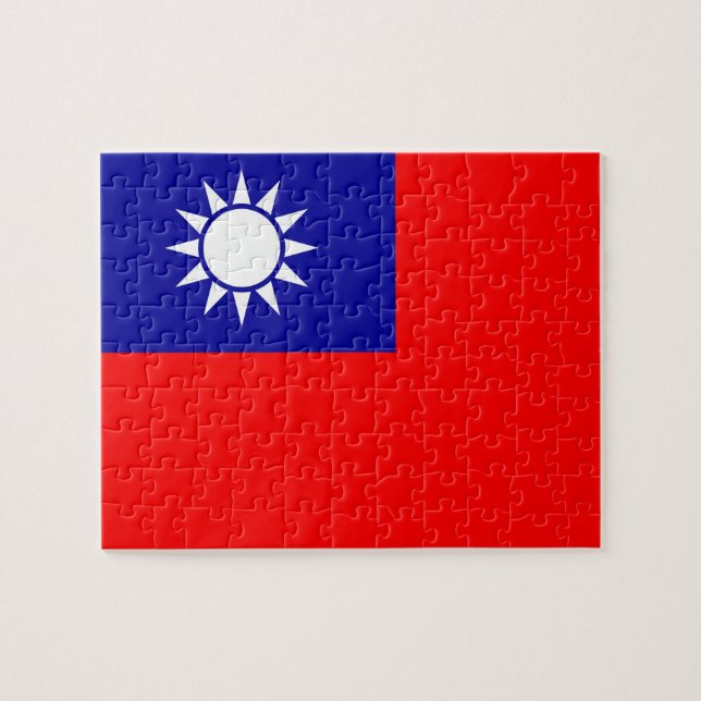 Puzzle with Flag of Taiwan (Horizontal)