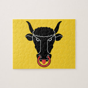 Puzzle with Flag of Uri canton, Switzerland