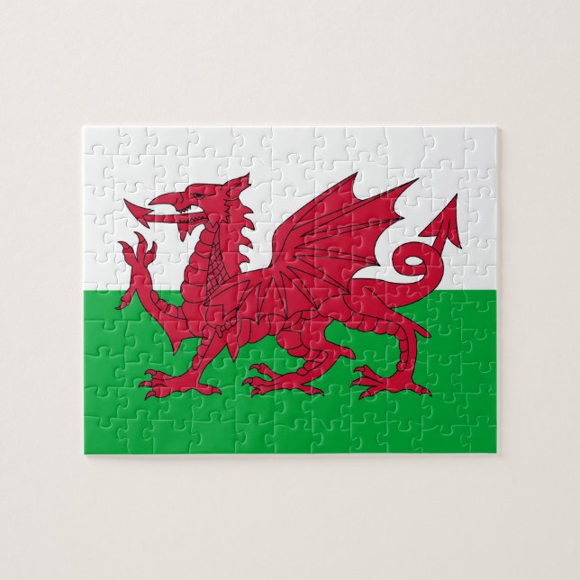 Puzzle with Flag of Wales (Horizontal)