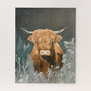 Puzzle with highland cow art print