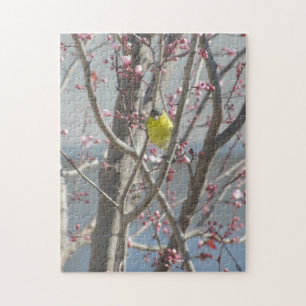Puzzle - Yellow finch in cherry tree