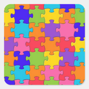 Puzzled Collection Square Sticker