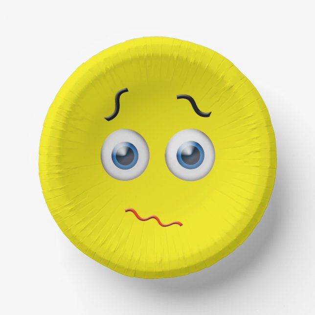 Puzzled Emoji Paper Plate (Front)