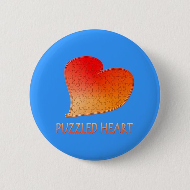 PUZZLED HEART Button (Front)
