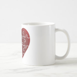 Puzzled Hearts Coffee Mug