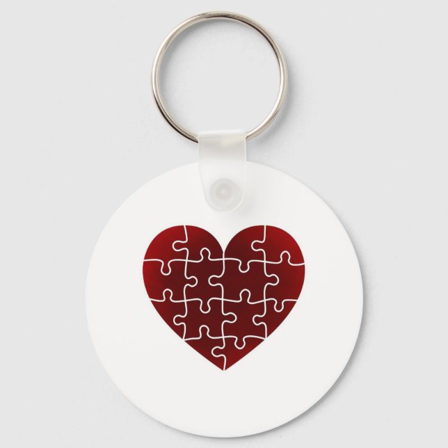Puzzled Hearts Key Ring (Front)