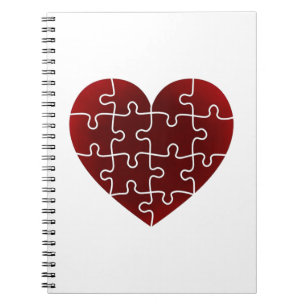 Puzzled Hearts Notebook