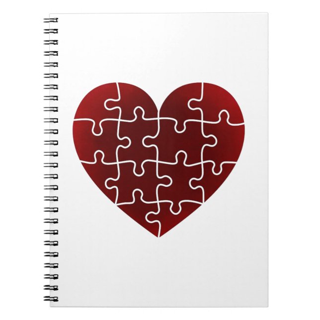Puzzled Hearts Notebook (Front)