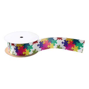 Puzzled Satin Ribbon