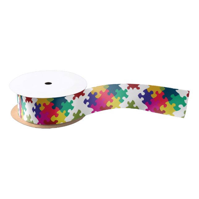 Puzzled Satin Ribbon (Spool)