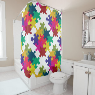 Puzzled Shower Curtain