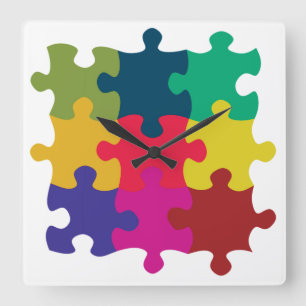 Puzzled Square Wall Clock