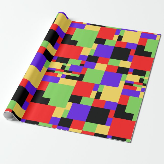 Puzzled Wrapping Paper (Unrolled)