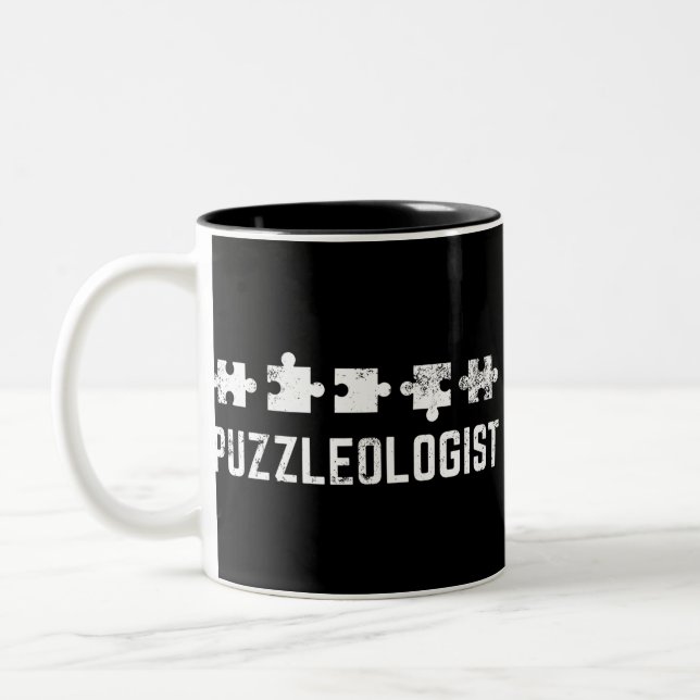 Puzzleologist Two-Tone Coffee Mug (Left)