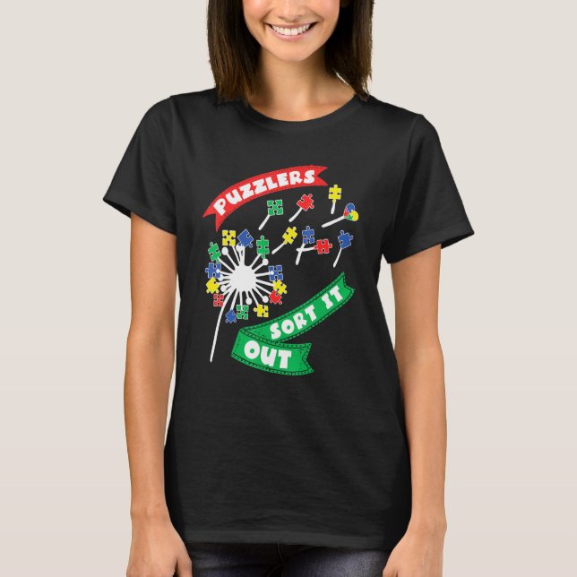 Puzzlers Sort It Out  Jigsaw Puzzle T-Shirt (Front)