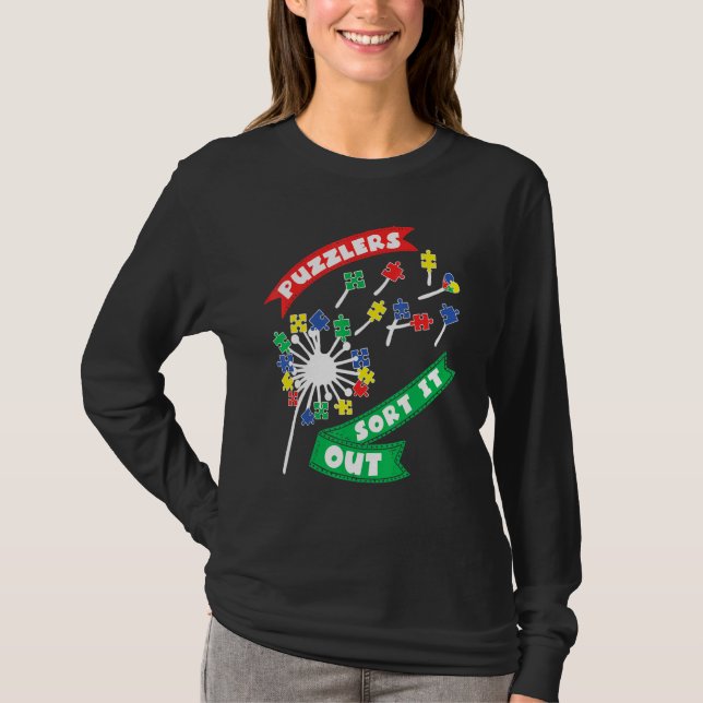 Puzzlers Sort It Out  Jigsaw Puzzle T-Shirt (Front)
