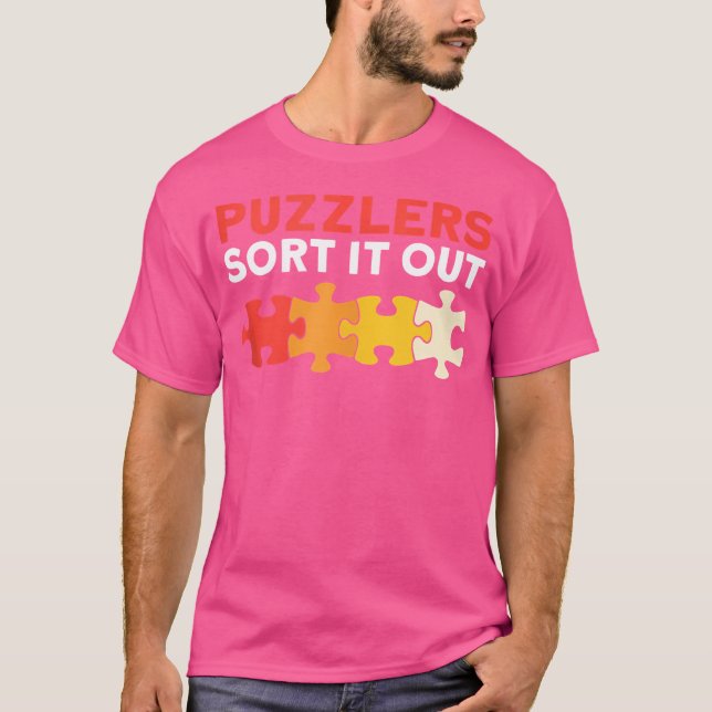 Puzzlers Sort It Out Jigsaw Puzzle T-Shirt (Front)