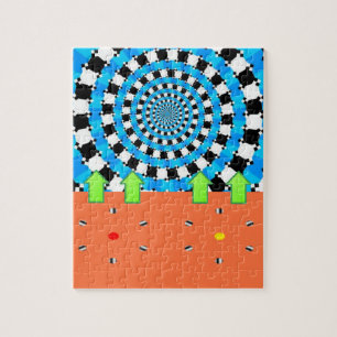 Puzzles Abstract Blue Black Orange