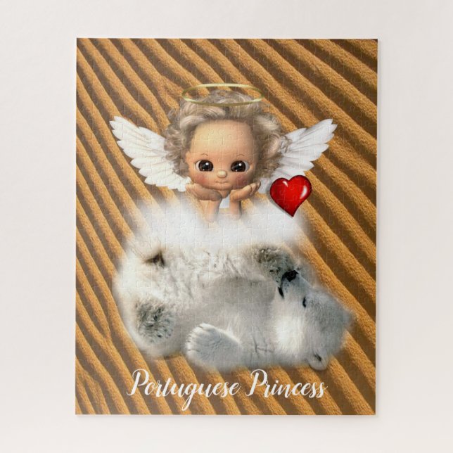 Puzzles Angel Polar Bear Portuguese Princess (Vertical)