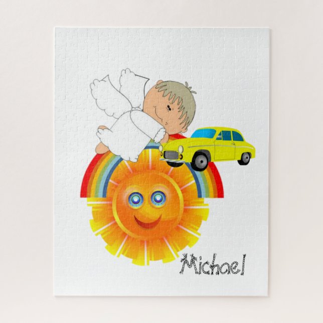 Puzzles Angel Sun Rainbow Cars (Vertical)
