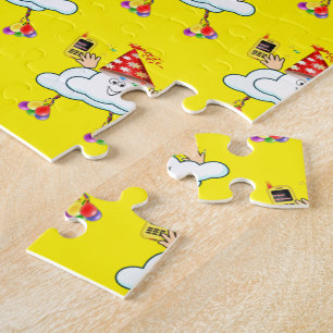 Puzzles Assorted Colours Yellow IPhone Text Cloud