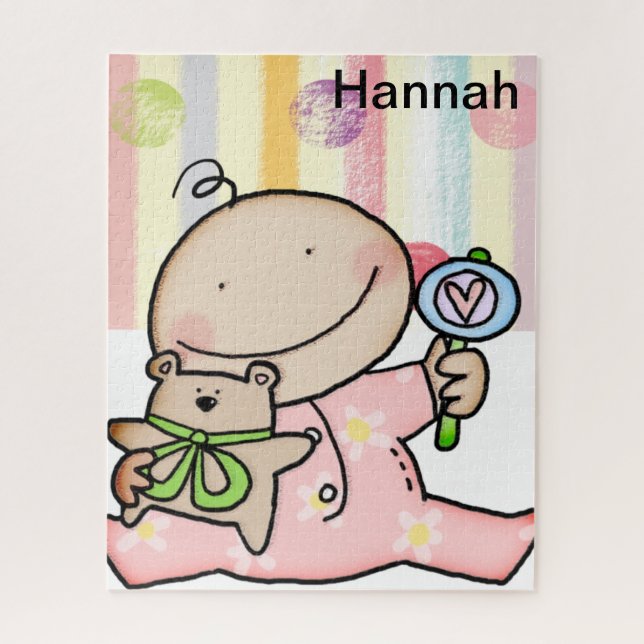 Puzzles Baby Girl Pastel Stripe (Vertical)
