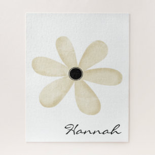 Puzzles Beige Flower Floral