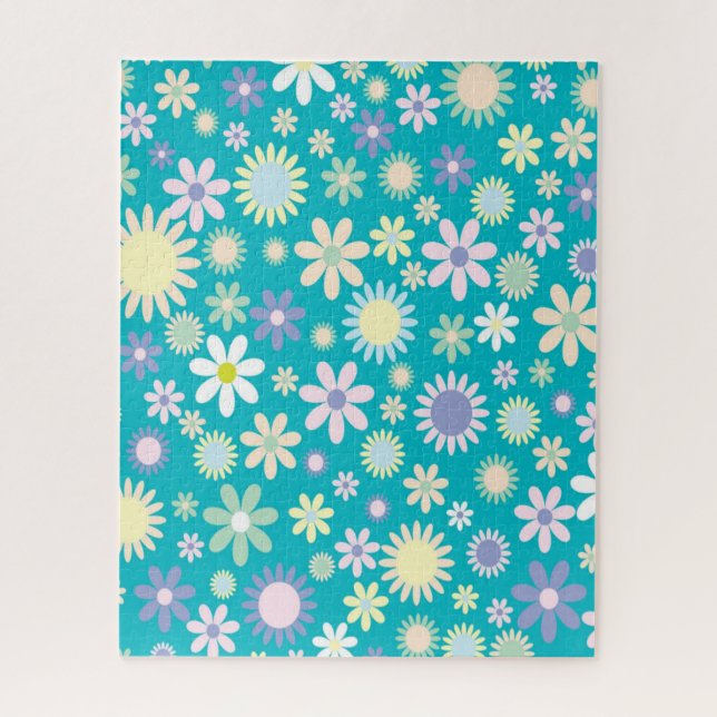 Puzzles Blue Floral (Vertical)