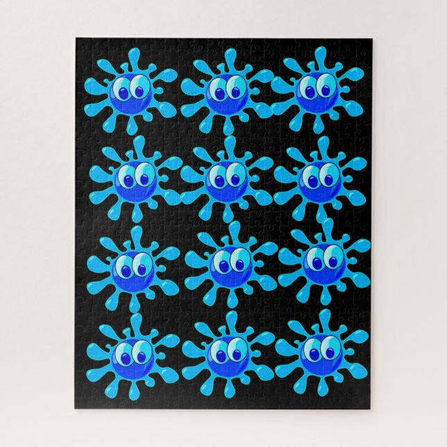 Puzzles Blue Splatter Paint (Vertical)