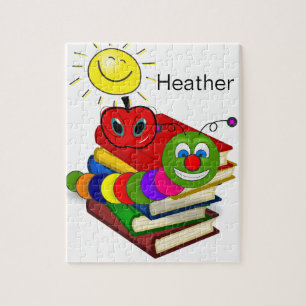 Puzzles Bookworm Apple Sun