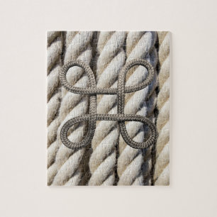 Puzzles Brown Wood Brown Rope