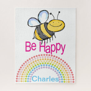 Puzzles Bumblebee Rainbow Be Happy