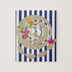 Puzzles Butterfly Floral Stripe