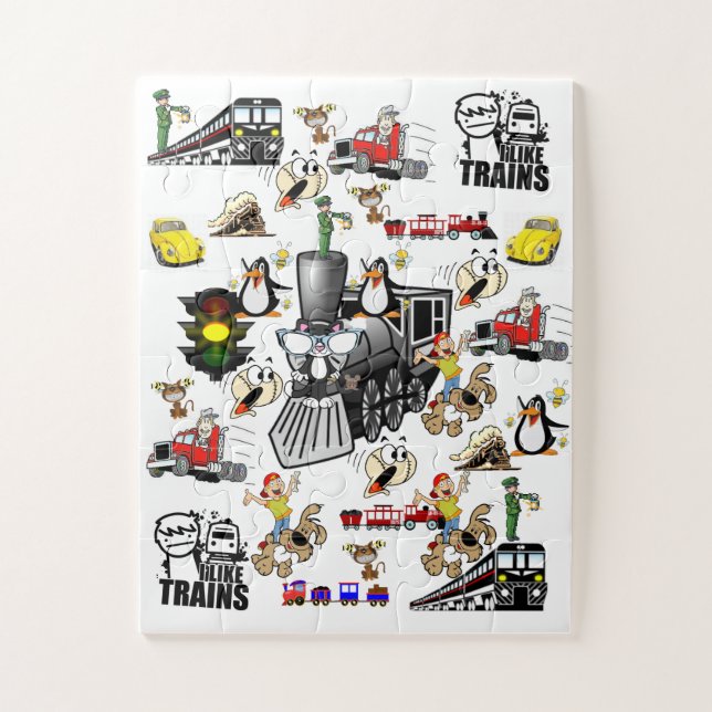 Puzzles Cats Dogs Trains Cars Baseball (Vertical)