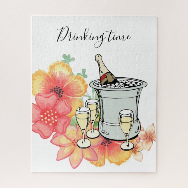 Puzzles Champagne Time Floral (Vertical)