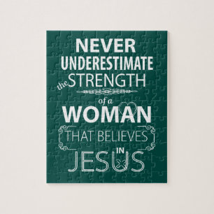 Puzzles Christian Women Believes in Jesus Strength